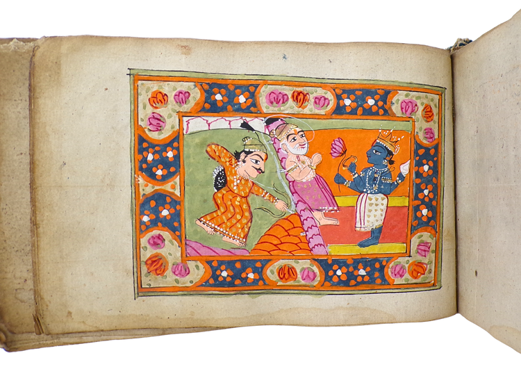 Indian mansucript with 10 fine miniatures