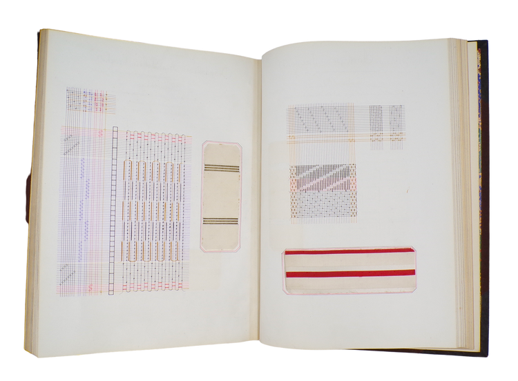 Gindre factory silk weaving manual, Lyon, ca. 1880.