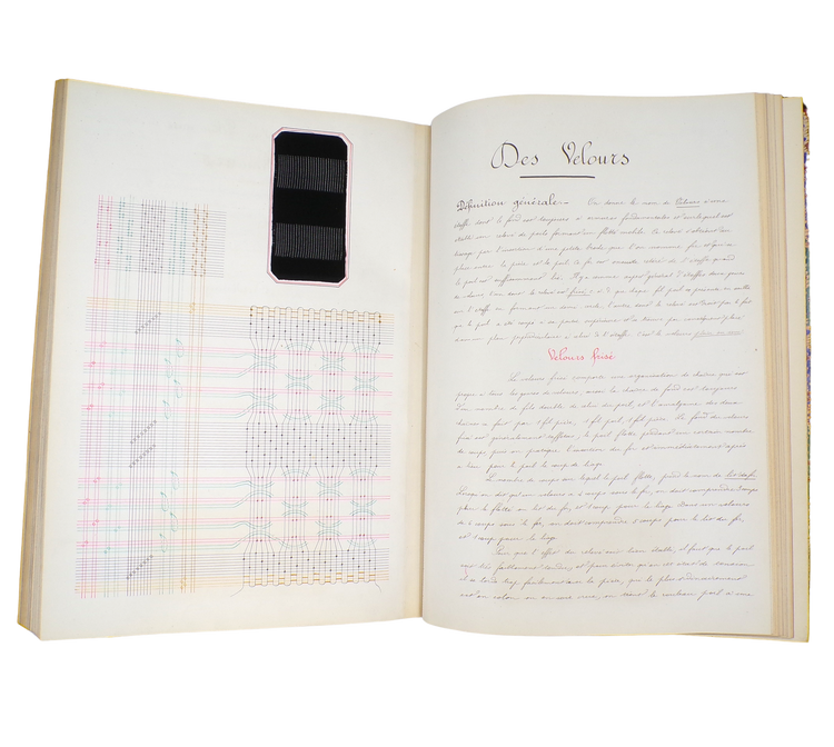 Gindre factory silk weaving manual, Lyon, ca. 1880.
