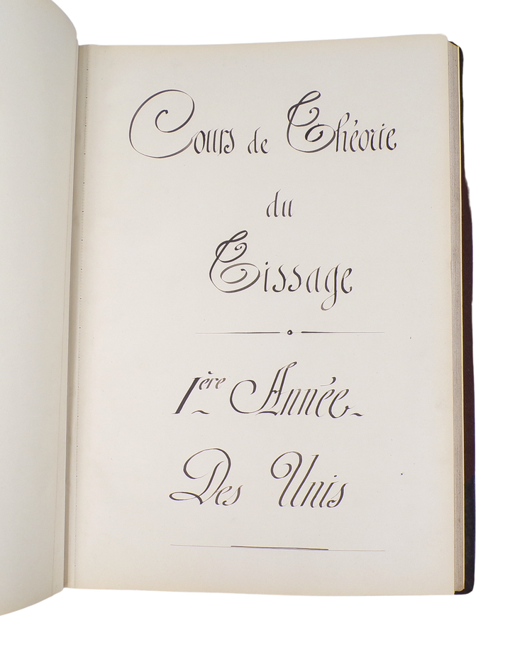 Gindre factory silk weaving manual, Lyon, ca. 1880.