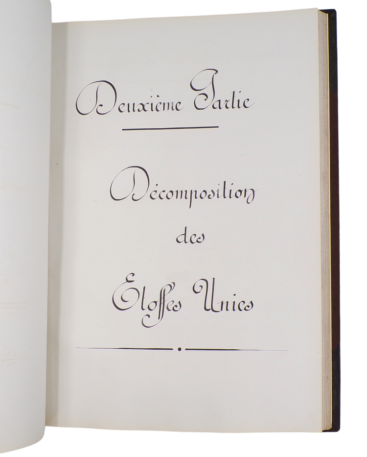 Gindre factory silk weaving manual, Lyon, ca. 1880.