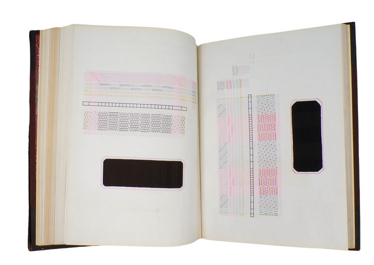 Gindre factory silk weaving manual, Lyon, ca. 1880.