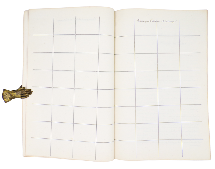 Pétition aux Chambres, pour demander l'abolition de l'Esclavage dans les Colonies Françaises. 1847.