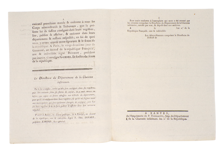 Declaration of the first abolition of slavery in the modern world: an unrecorded edition