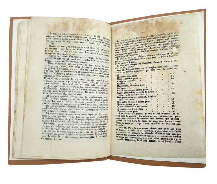 Bolivar improves medical services in Venezuela, Caracas 1827.