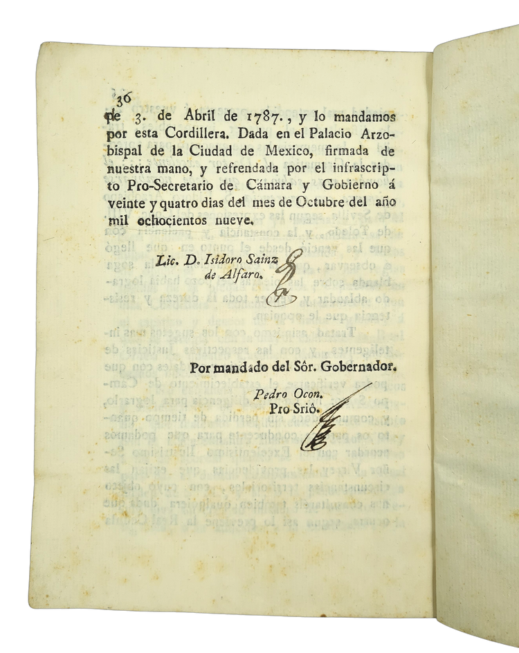 Indigenous burial rites prohibited, Mexico 1809.