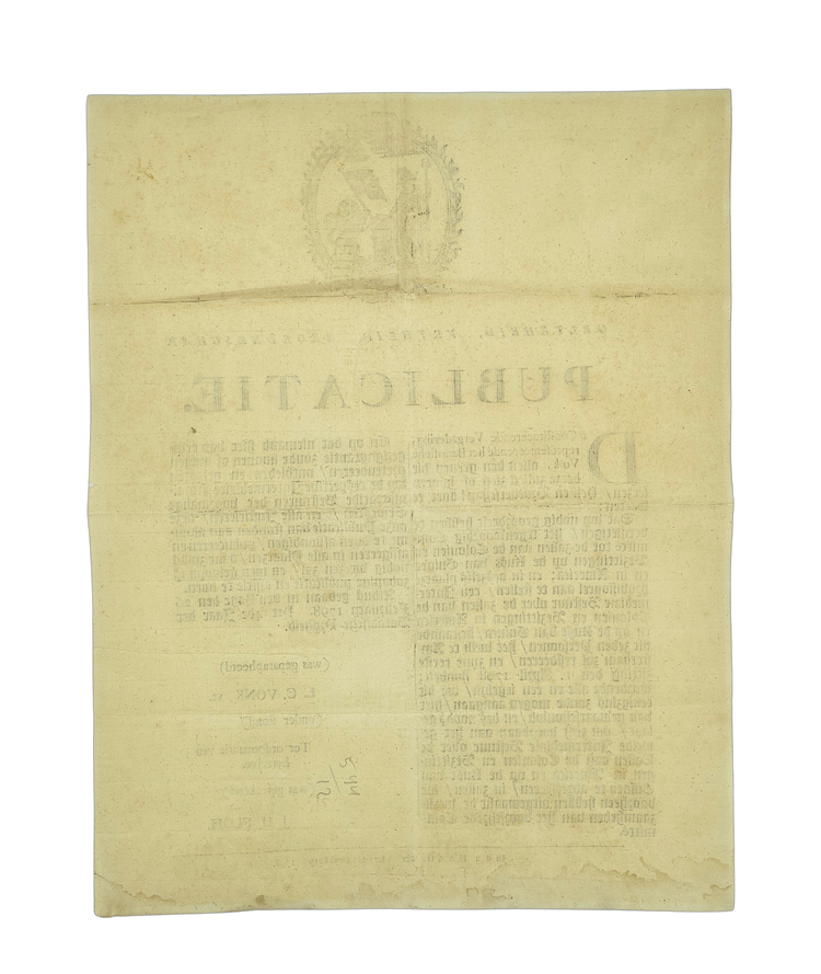 Intermediair Bestuur over de zaken van de Colonien en Bezittingen in America en op de kust van Guinea, 1798.