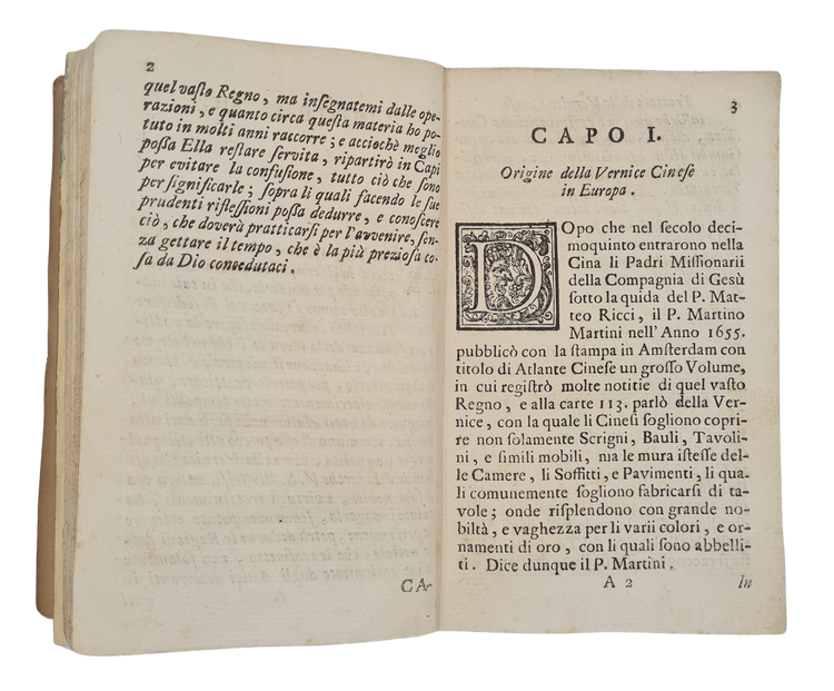 First European treatise on Chinese and Japanese lacquer, 1720.