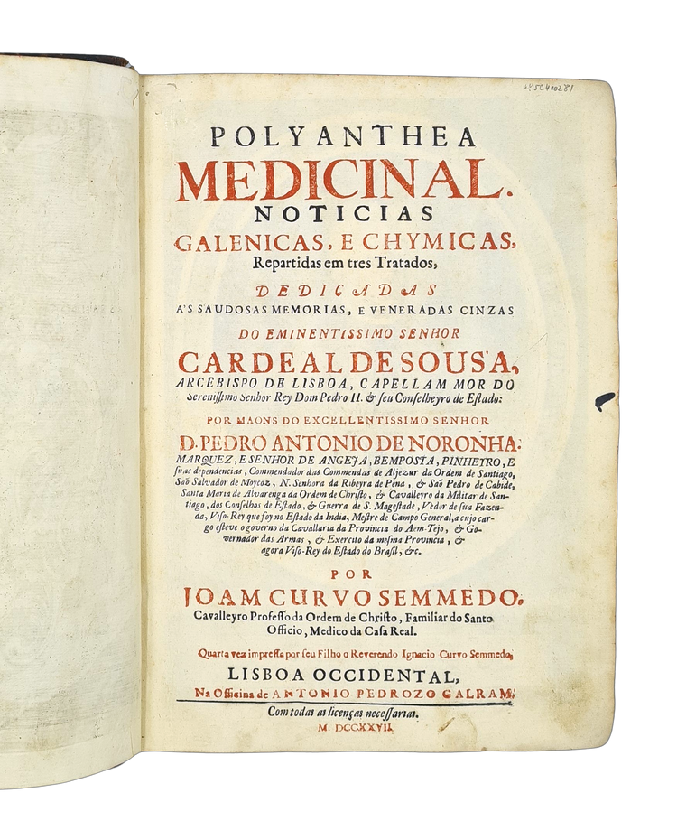 Semedo, Polyanthea medicinal, 1727.