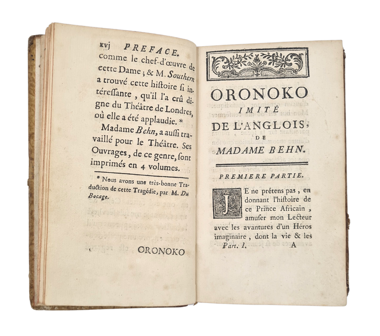 Aphra Behn, Oronoko, Paris 1756.