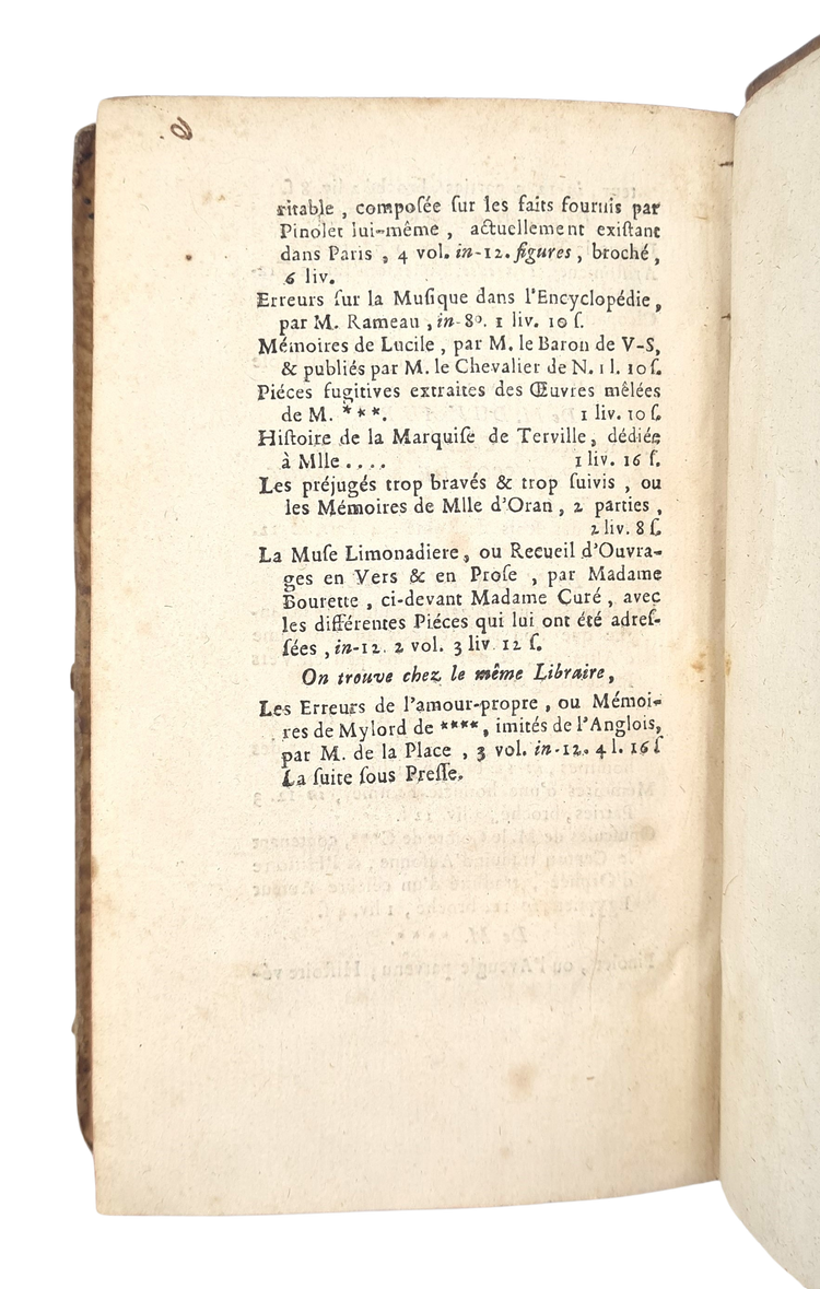 Aphra Behn, Oronoko, Paris 1756.