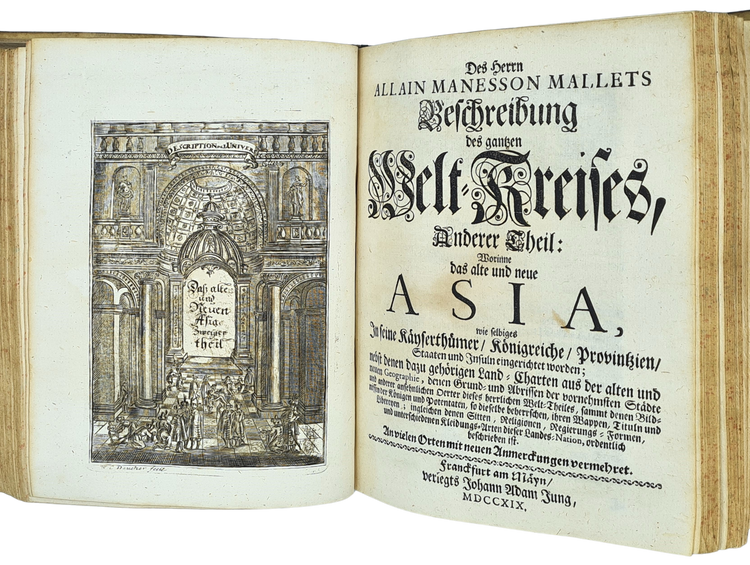 Mallet, Beschreibung des gantzen Welt-Kreises, 1719.