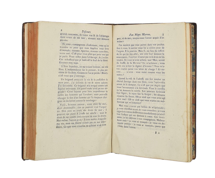 Le Monnier, Discours d'un negre marron, 1777.