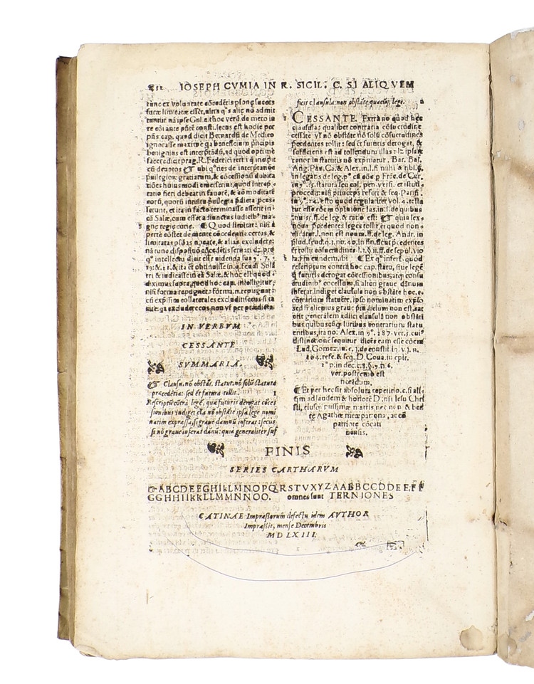 Cumia, De successione feudalium, 1563.