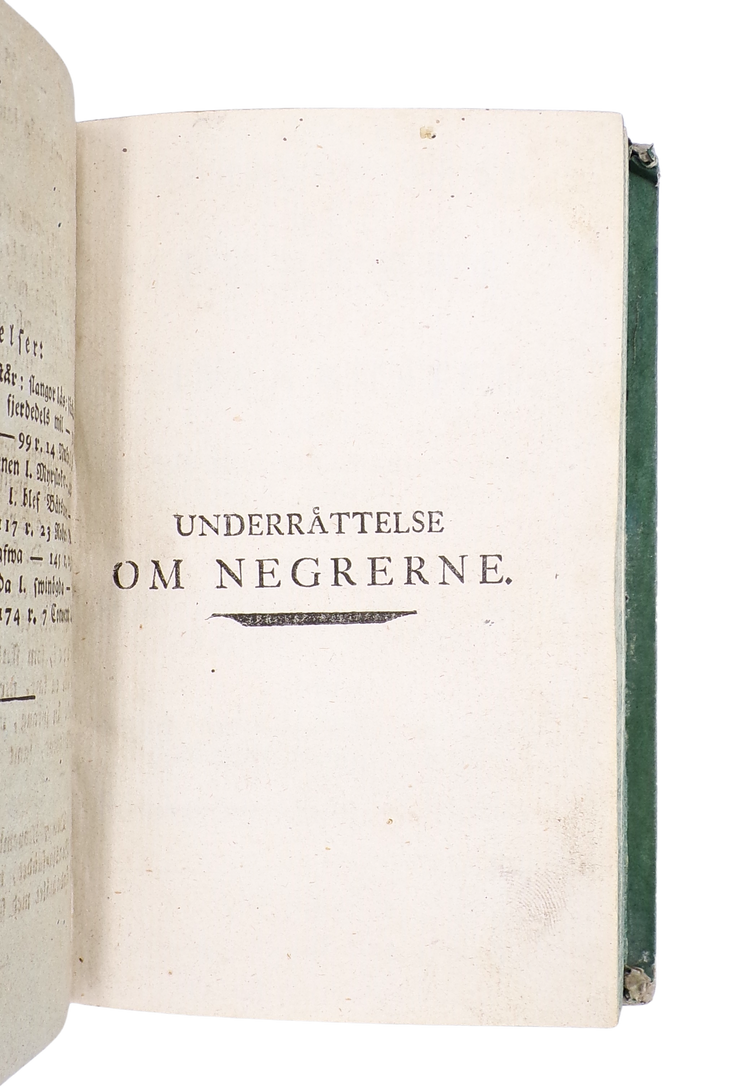 On the enslaved people and indigenous people in the Danish West Indies