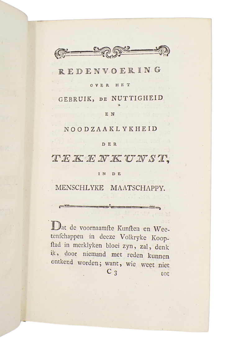 The prevailing ideas about art in 18th century Amsterdam; signed copy