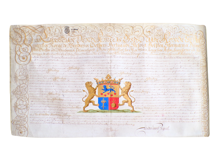 Letters of Nobility of Admirals Maarten and Cornelis Tromp