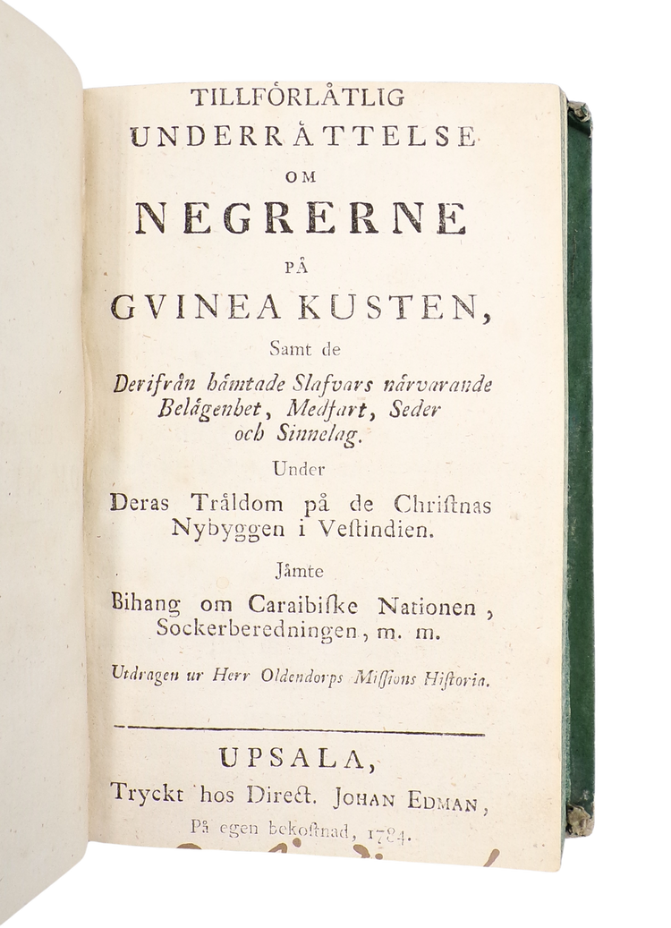 On the enslaved people and indigenous people in the Danish West Indies