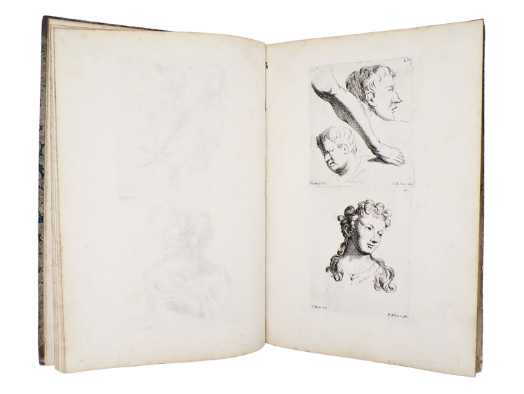 A rare Dutch drawing manual with 111 etched studies of the human figure