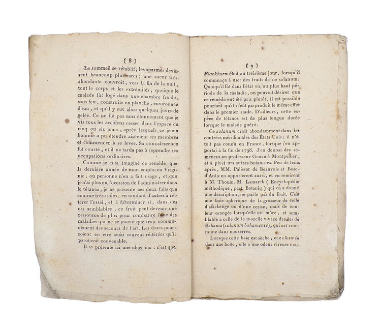 Rare treatise on tetanus in America, inscribed by the author