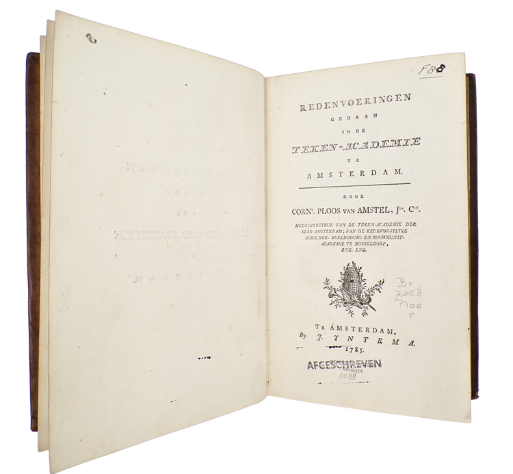 The prevailing ideas about art in 18th century Amsterdam; signed copy