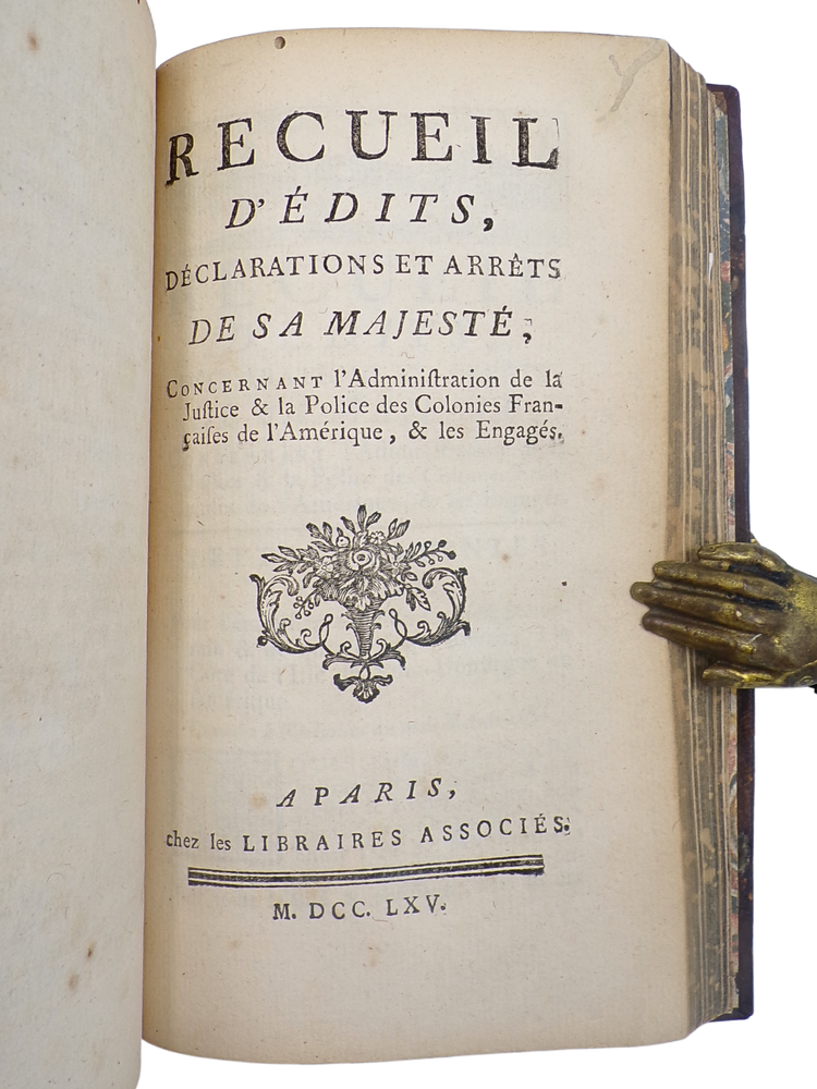 Code Noir, 1765.