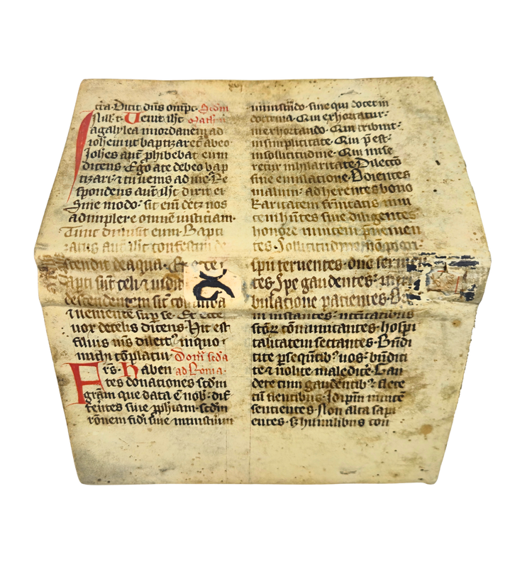 An expanded edition of Bosse’s etching and engraving manual, bound in a medieval leaf