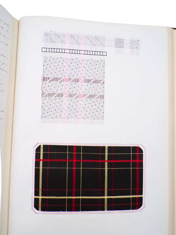 Gindre factory silk weaving manual, Lyon, ca. 1880.
