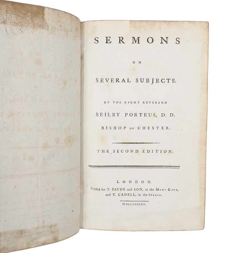 Porteus, Sermons on several subjects, 1783.