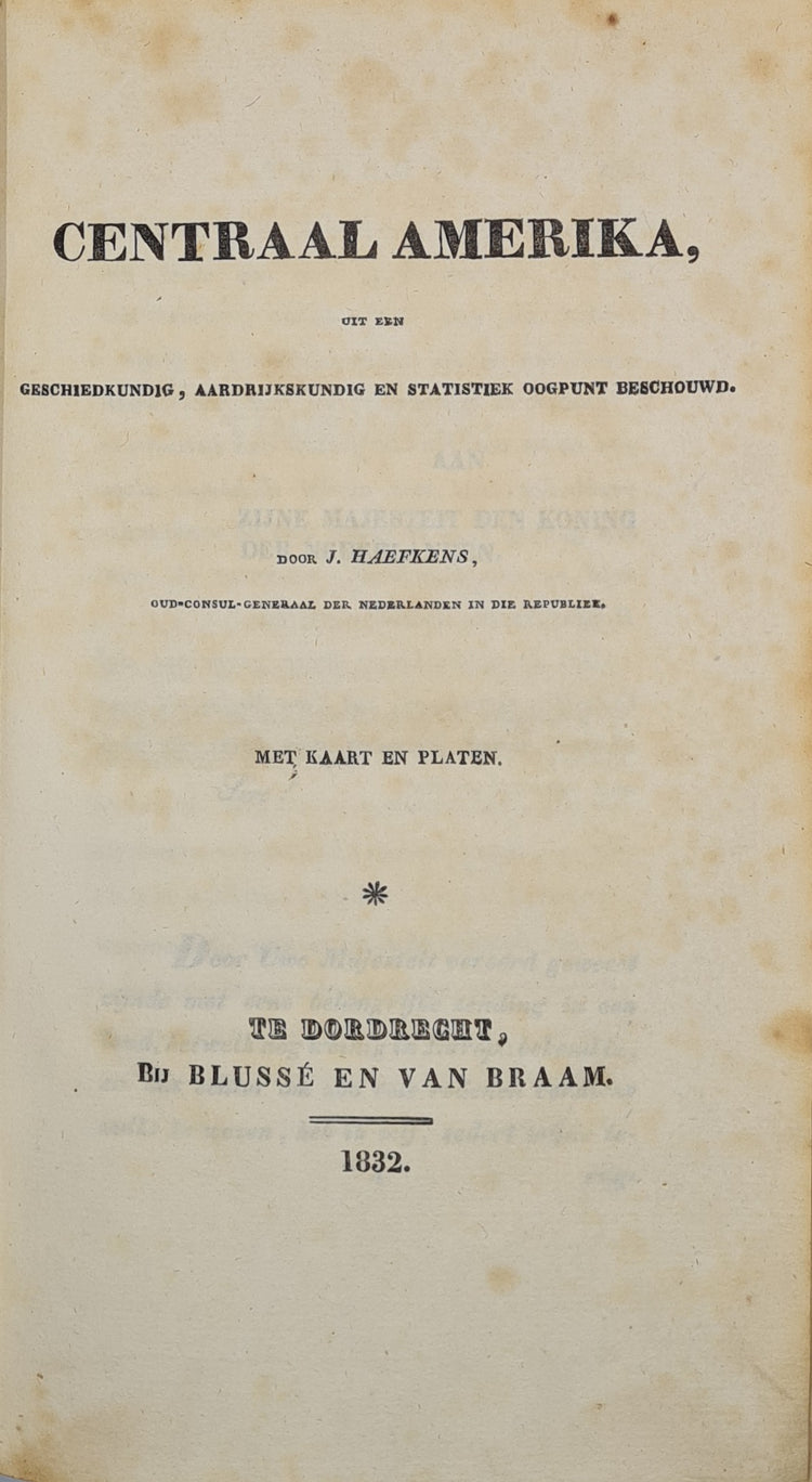 Haefkens, Centraal Amerika, 1832.