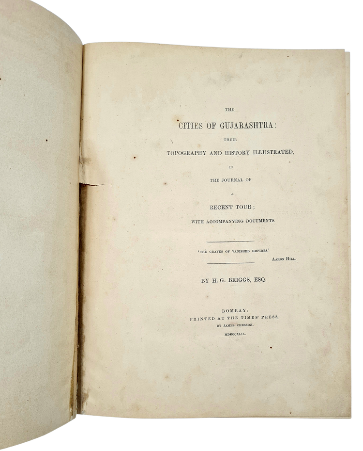 Briggs, The Cities of Gujarashtra, 1849.