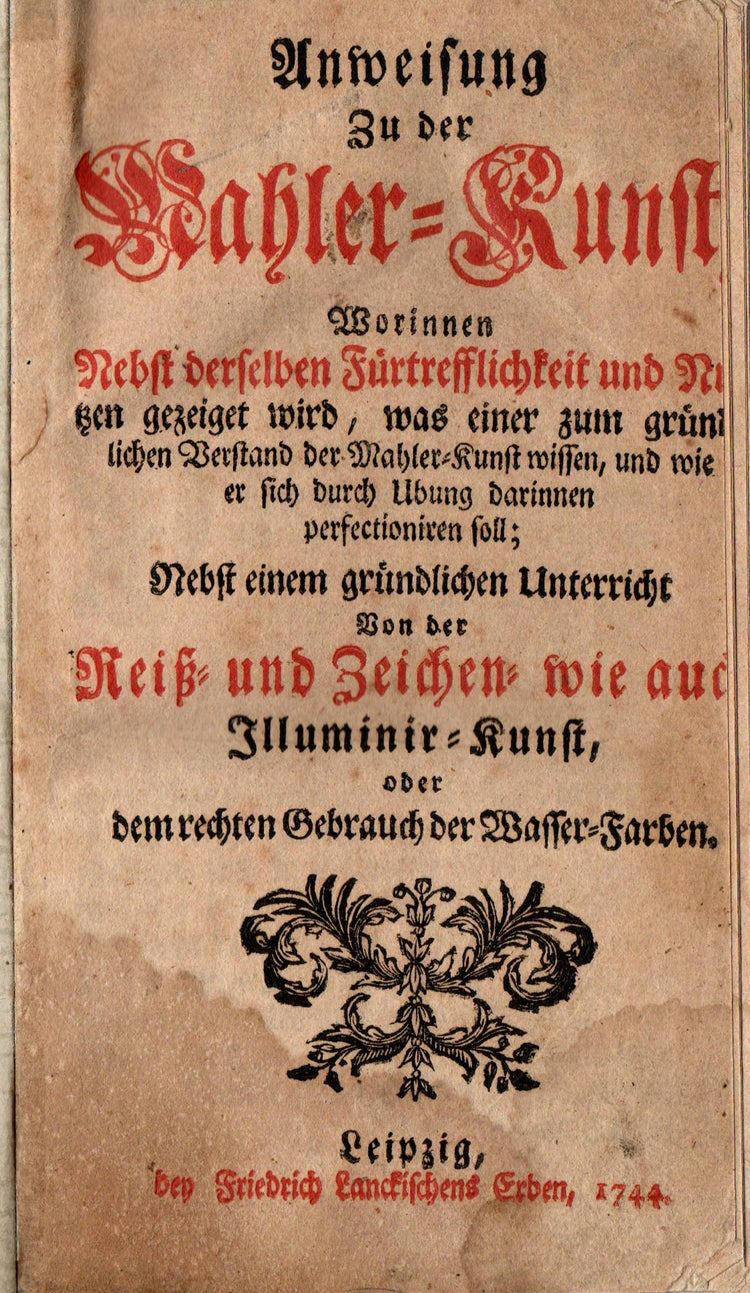 First German combined edition of Goeree's manuals for painting, drawing and watercolouring