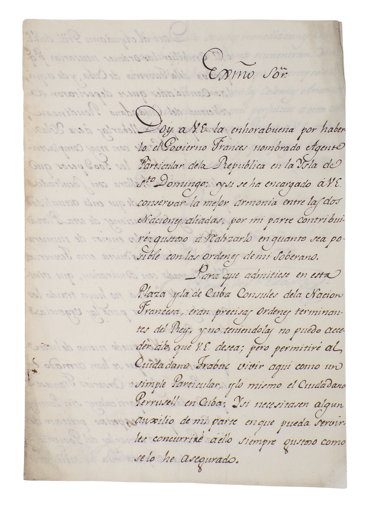 Governor of Cuba, two autographs letters, 1798.