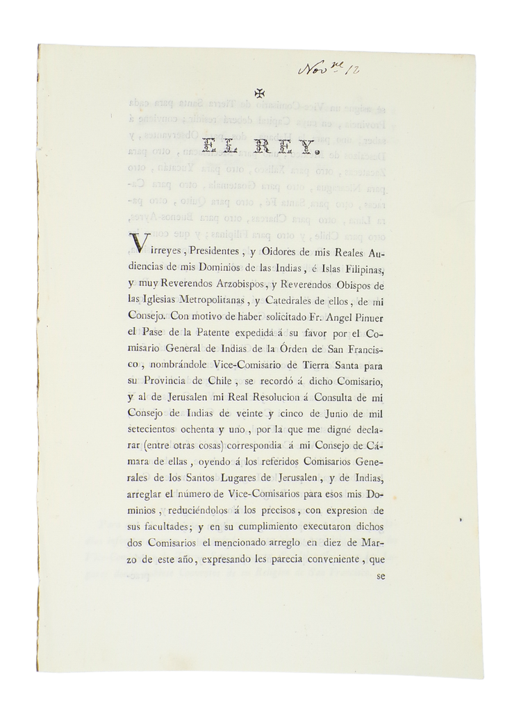 El Rey, 1788.