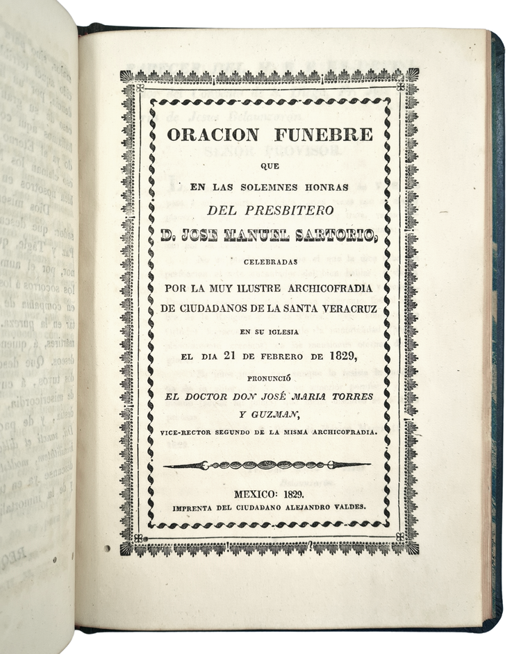Torquemada, Solemnes Honras, 1829.