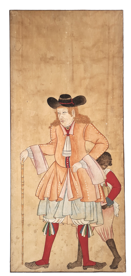 A Dutchman and his enslaved servant, Japan, ca. 1750.