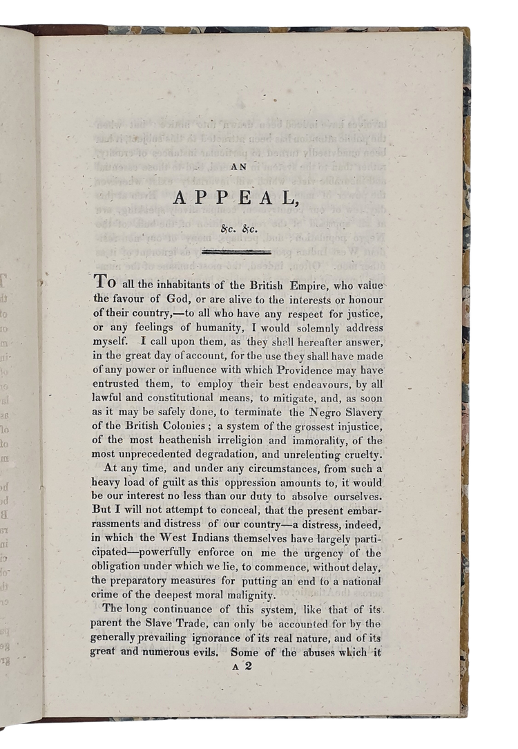 Wilberforce, An appeal to the religion, justice, and humanity of the inhabitants of the British Empire, in behalf of the negro slaves in the West Indies. 1823.