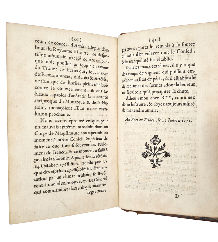 Voltaire, Lettres américaines sur les parlemens, 1770-1771.