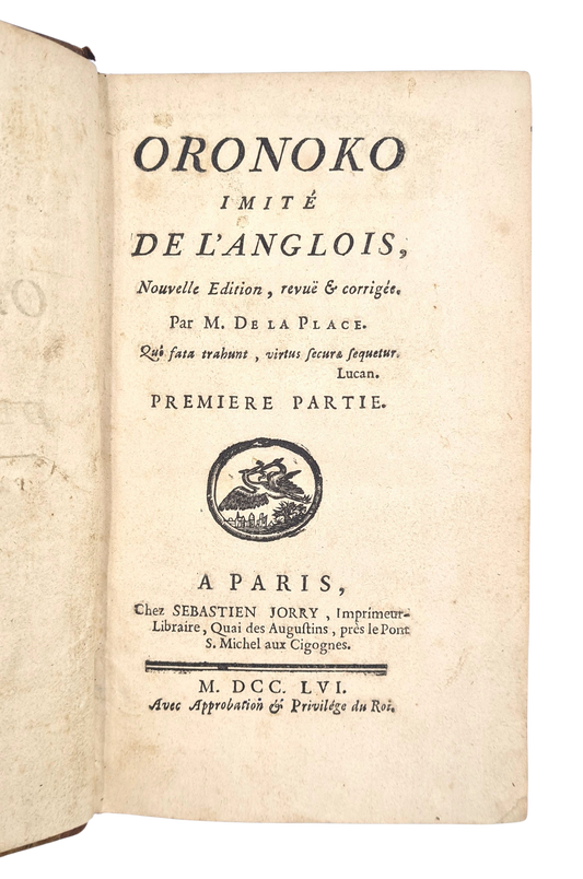 Aphra Behn, Oronoko, Paris 1756.