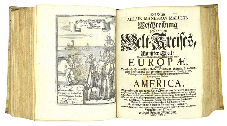 Mallet, Beschreibung des gantzen Welt-Kreises, 1719.