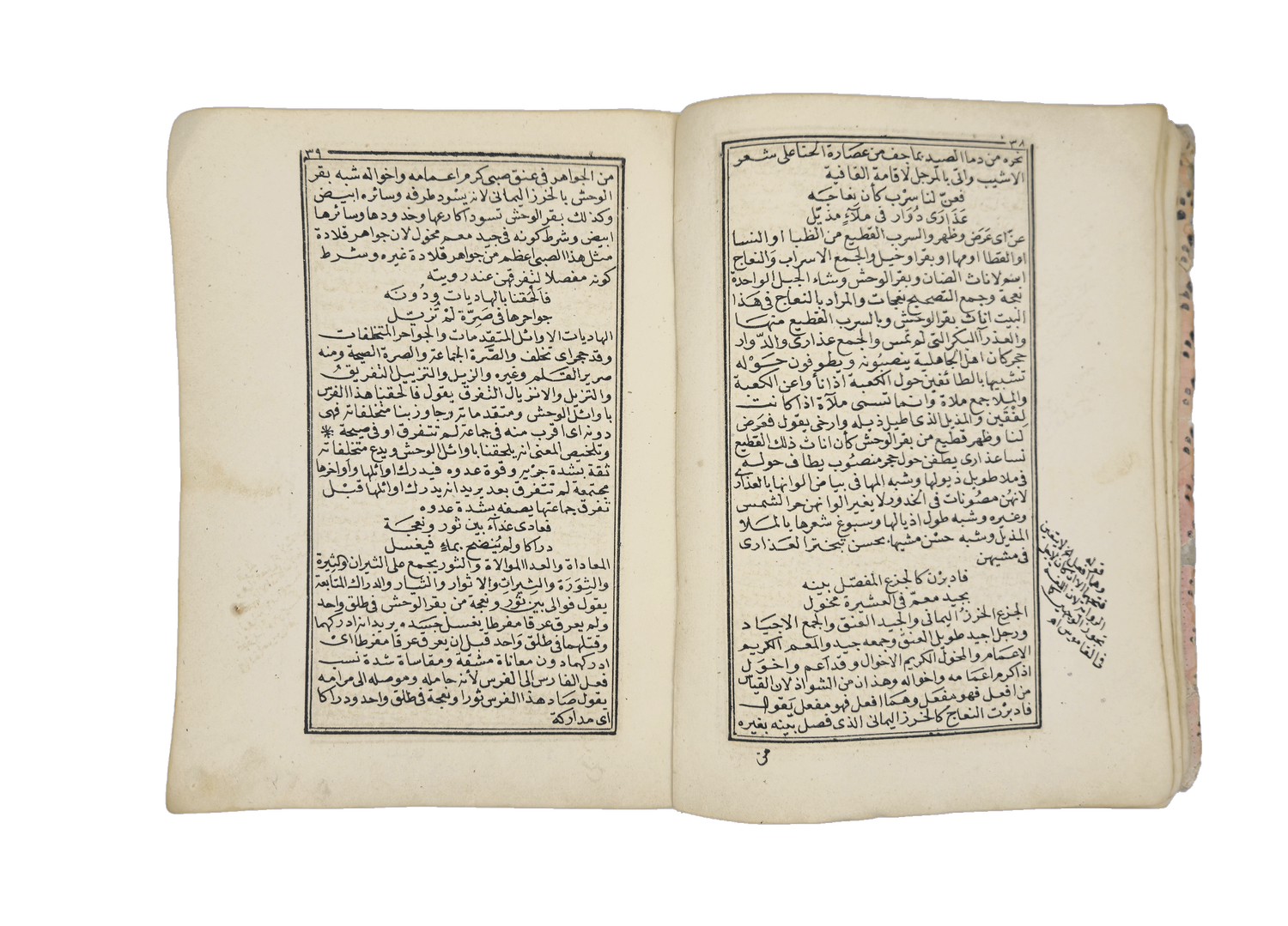 Later text and marginal commentary of al-Zawzanī’s commentary on the seven Muʿallaqāt.