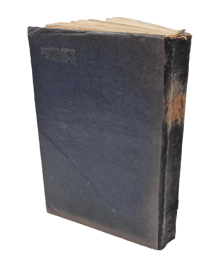 Dark cloth binding and leather spine in Artem copy 210 of Vehbi.