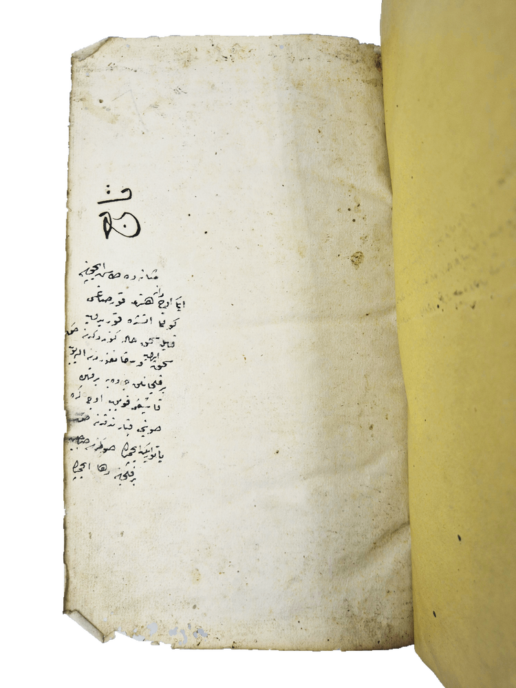 Early leaf with handwritten notes in Artem copy 210 of Vehbi.
