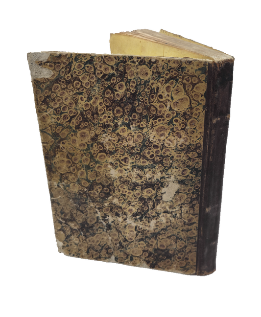 Marbled boards and leather spine in Artem copy 211 of Sami.