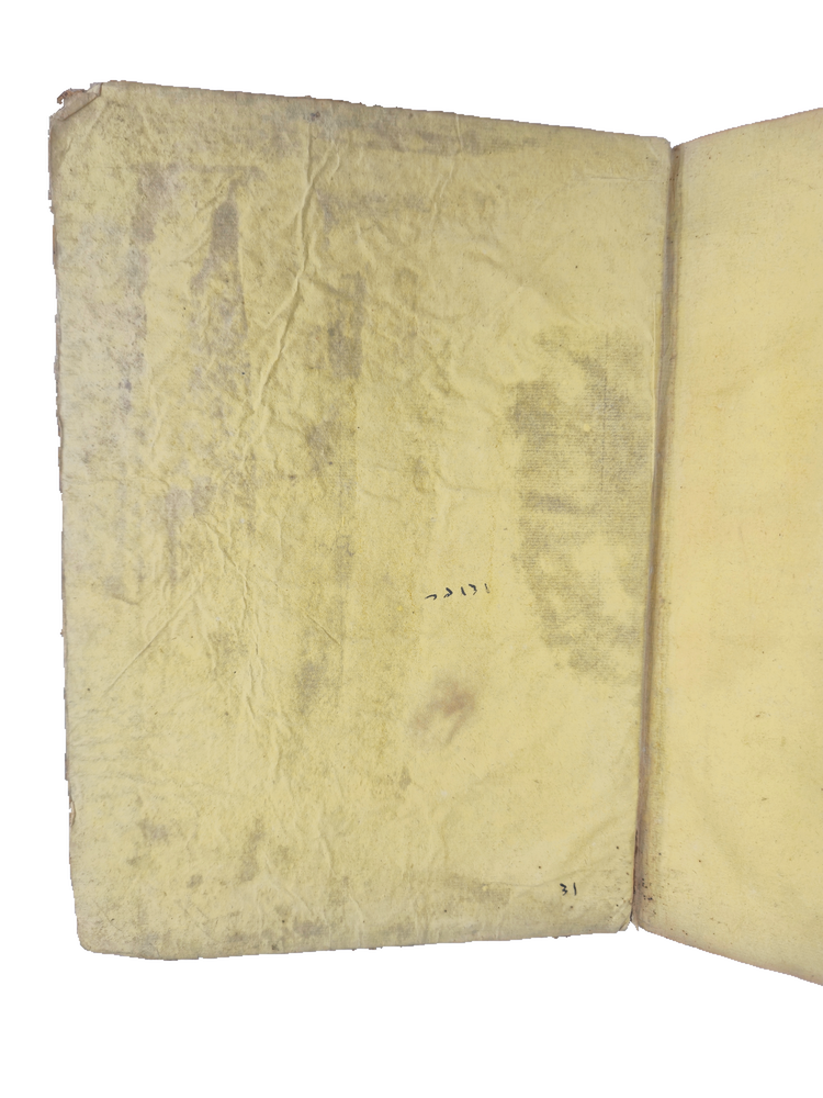 Yellow endpaper and manuscript number in Artem copy 211 of Sami.