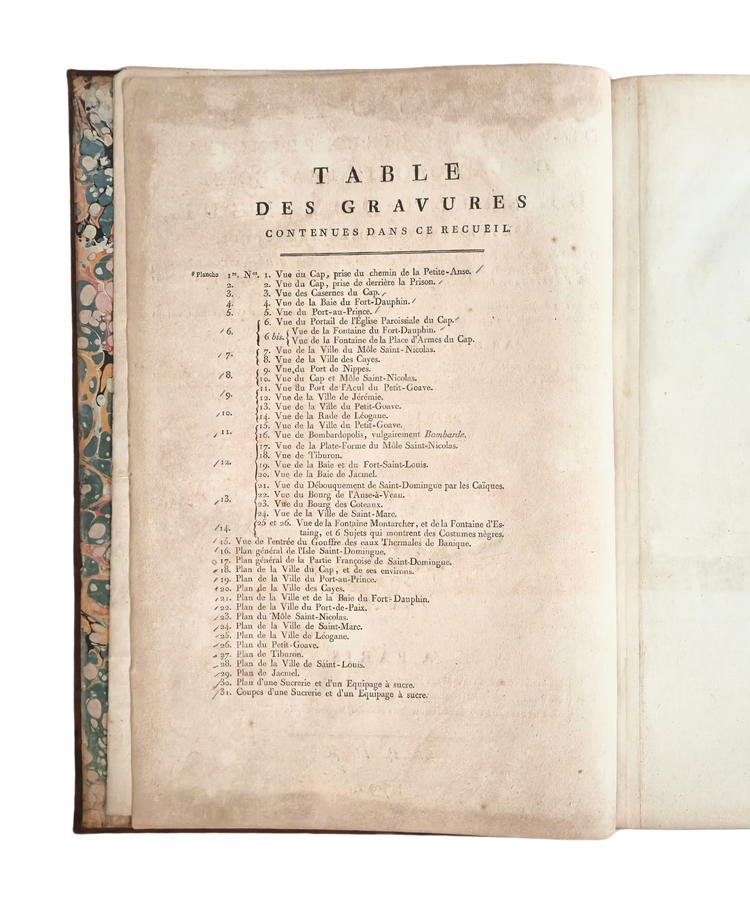 Magnificent atlas of Saint-Domingue just before the Haitian Revolution - with the scarce 1796 map