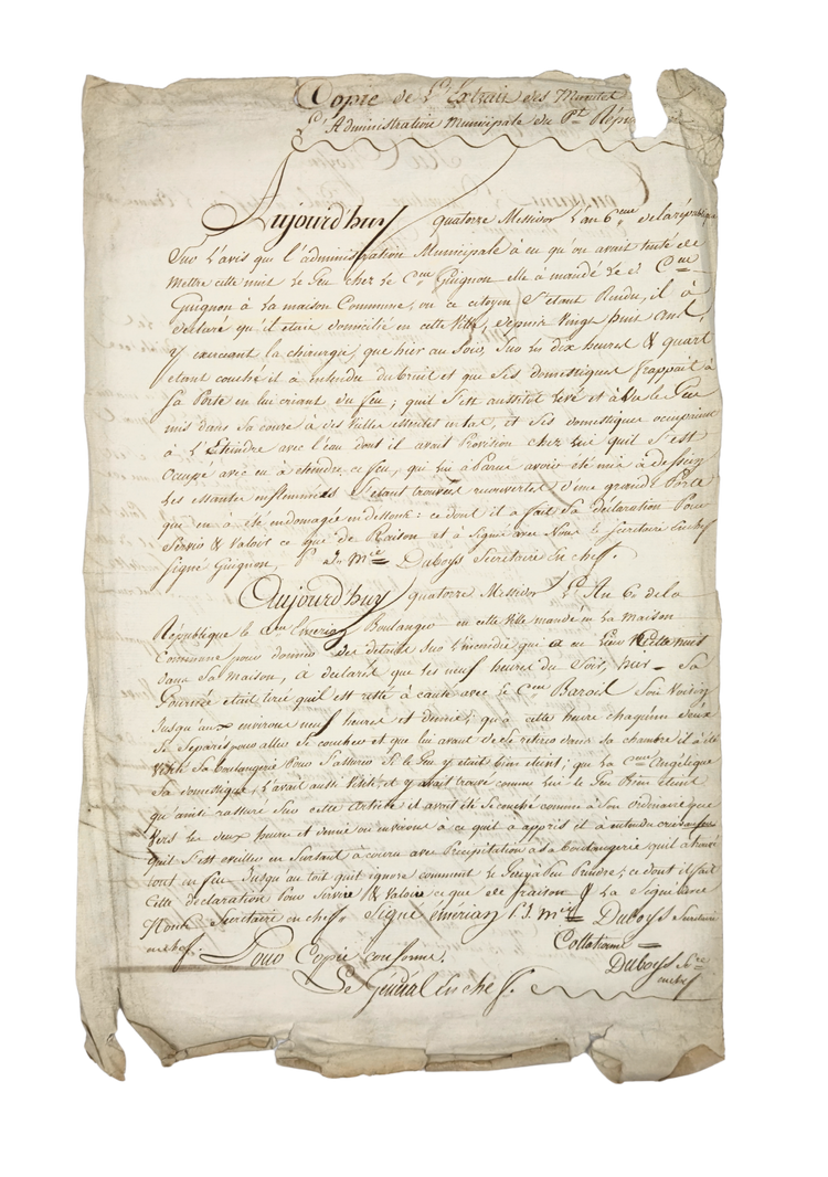 The order overturned: a colonial administration reports to Toussaint Louverture