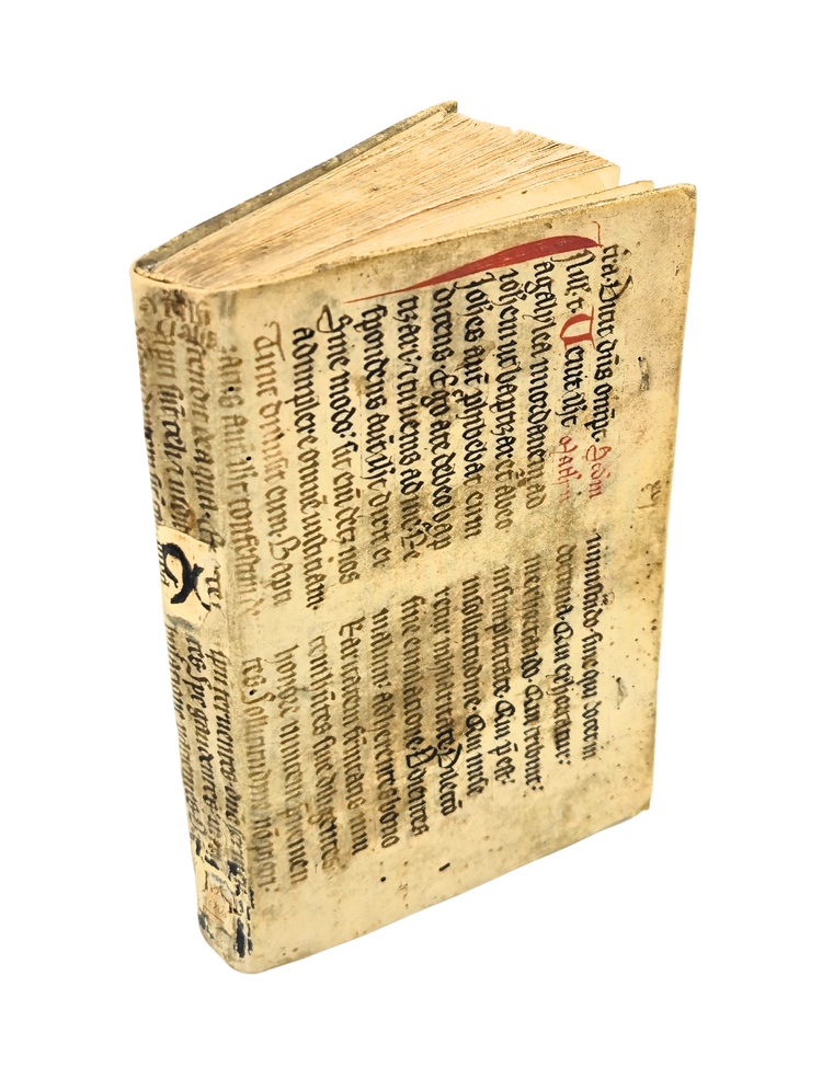 An expanded edition of Bosse’s etching and engraving manual, bound in a medieval leaf