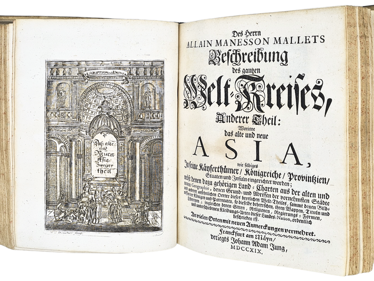 Mallet, Beschreibung des gantzen Welt-Kreises, 1719.