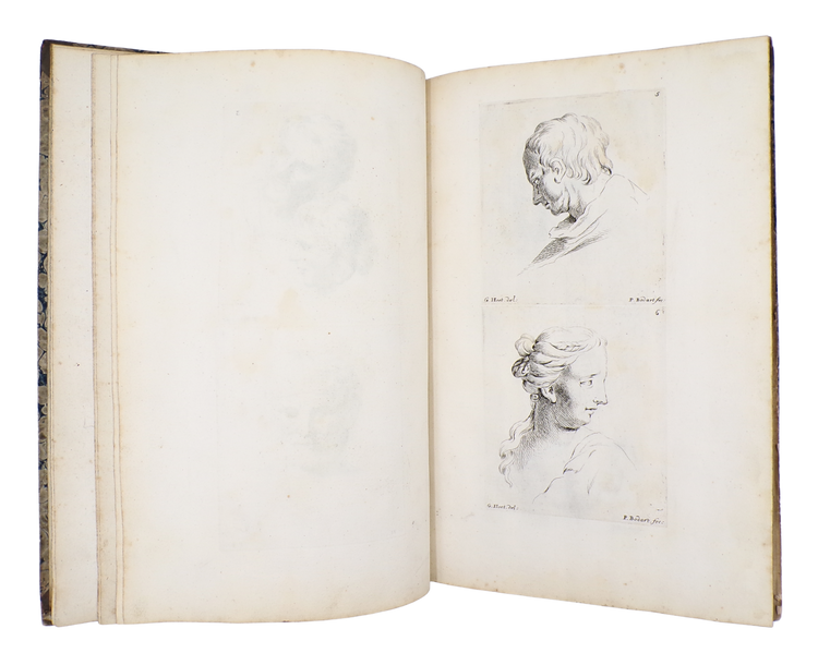 A rare Dutch drawing manual with 111 etched studies of the human figure